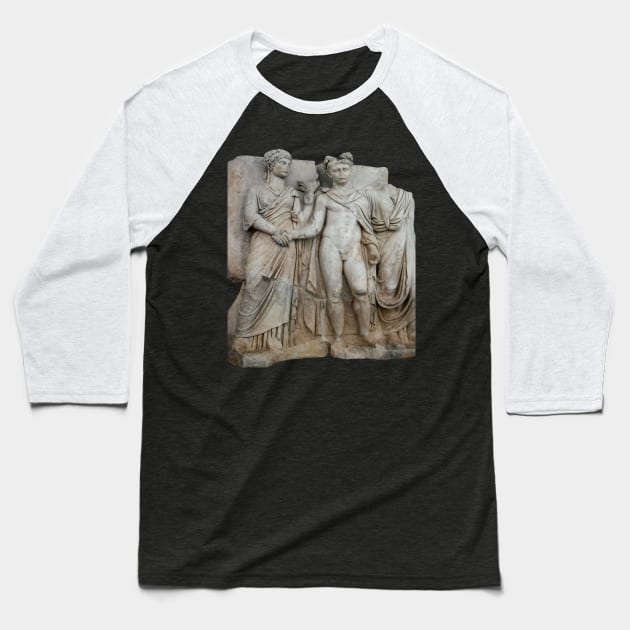 Klaudios and Agrippina Sebastion Relief Classical Art Cut Out Baseball T-Shirt by taiche